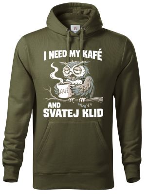 I need my kafé, bílý tisk