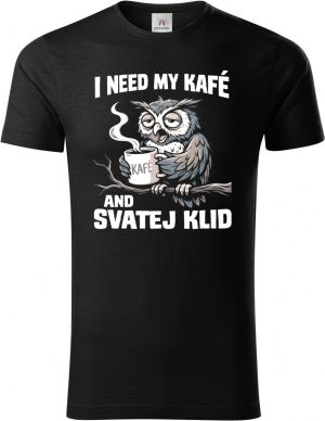 I need my kafé, bílý tisk