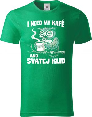 I need my kafé, bílý tisk