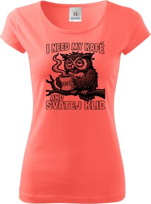 I need my kafé, černý tisk