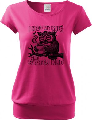 I need my kafé, černý tisk