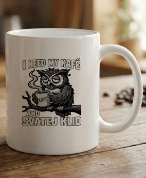 I need my kafé, černý tisk