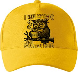 I need my kafé, černý tisk