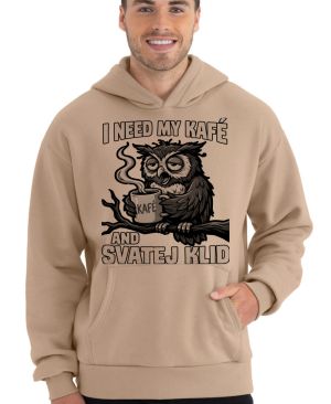 I need my kafé, černý tisk