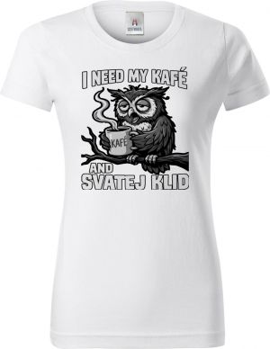 I need my kafé, černý tisk