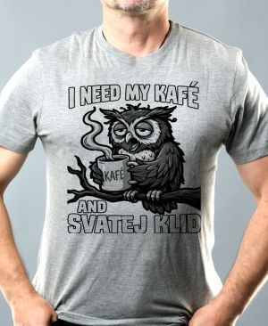 I need my kafé, černý tisk