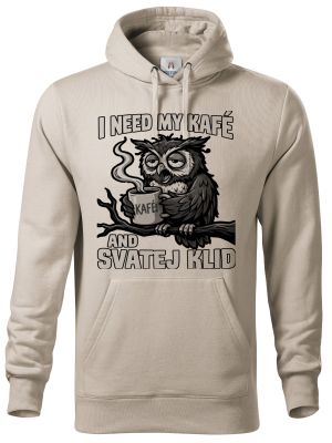 I need my kafé, černý tisk