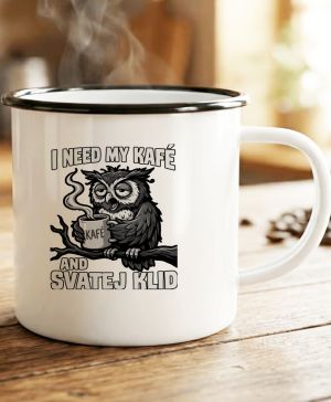 I need my kafé, černý tisk