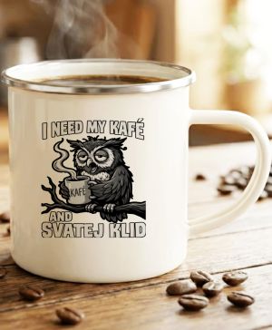 I need my kafé, černý tisk