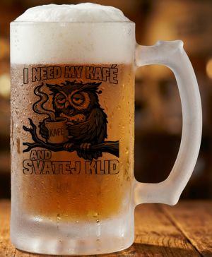 I need my kafé, černý tisk