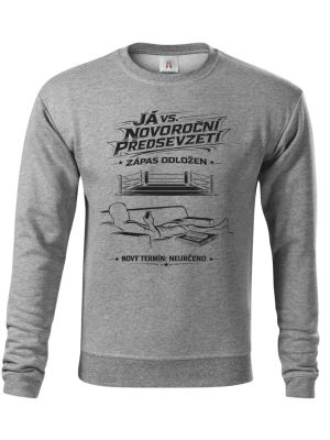 Já vs. předsevzetí – Zápas odložen, černý potisk