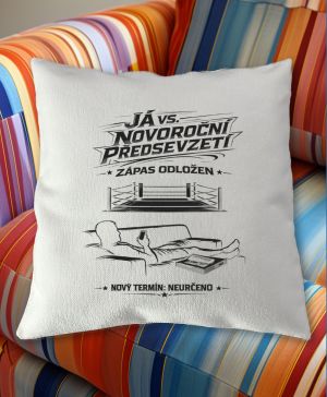 Já vs. předsevzetí – Zápas odložen, černý potisk