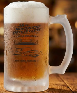 Já vs. předsevzetí – Zápas odložen, černý potisk