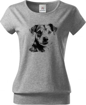 Jack-russell teriér, černý tisk
