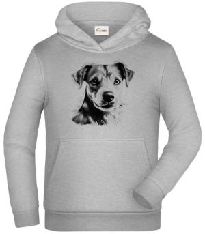 Jack-russell teriér, černý tisk