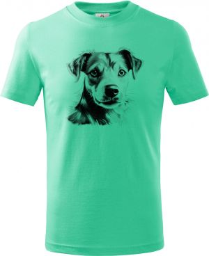 Jack-russell teriér, černý tisk