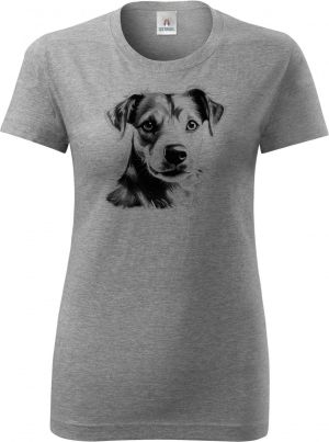 Jack-russell teriér, černý tisk