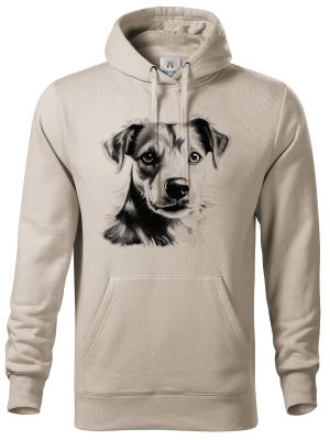 Jack-russell teriér, černý tisk