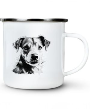 Jack-russell teriér, černý tisk