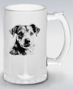 Jack-russell teriér, černý tisk