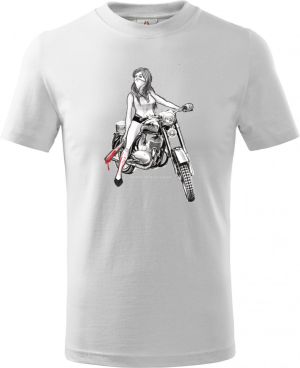 Jawa 250, dívka hraje baseball - defenestrace