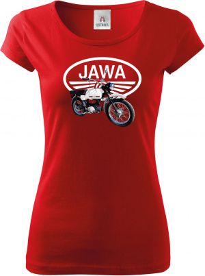 Jawa Mustang - bílý - logo V6