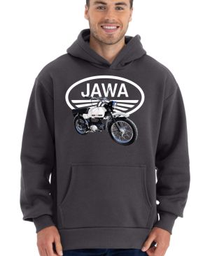 Jawa Mustang - bílý - logo V6