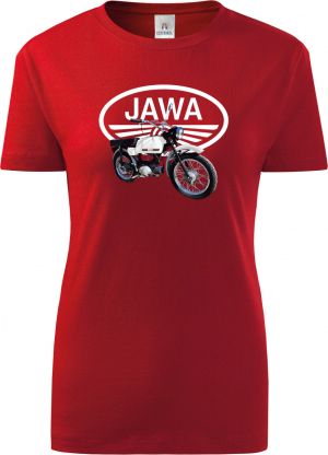 Jawa Mustang - bílý - logo V6