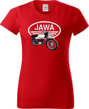 Jawa Mustang - bílý - logo V6