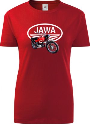 Jawa Mustang - červený - logo V4