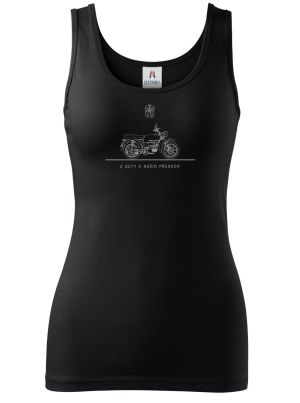 Jawa Mustang - LEGENDA,  z úcty k našim předkům. Minimalistic, bílý potisk