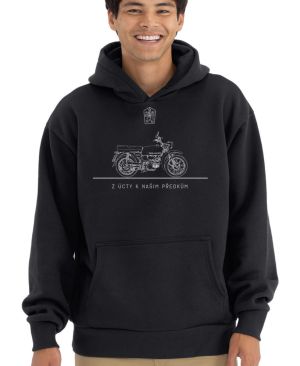 Jawa Mustang - LEGENDA,  z úcty k našim předkům. Minimalistic, bílý potisk