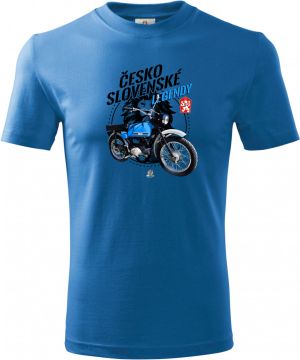 Jawa Mustang - modrý - ČESKOSLOVENSKÉ LEGENDY V7