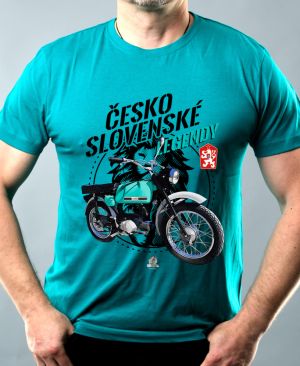 Jawa Mustang - zelenomodrý - ČESKOSLOVENSKÉ LEGENDY V9