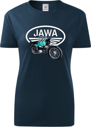 Jawa Mustang - zelenomodrý - logo V3