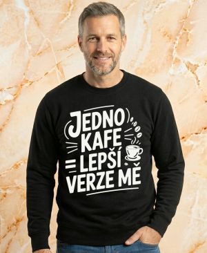 Jedno kafe, lepší verze mě, bílý potisk