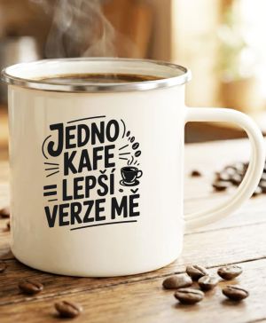 Jedno kafe, lepší verze mě, černý potisk
