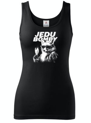 Jedu bomby, liška, bílý tisk