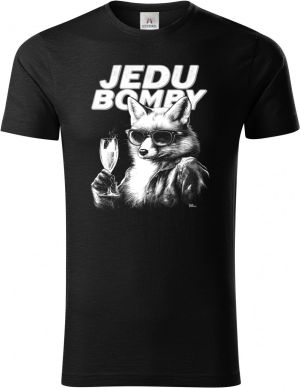 Jedu bomby, liška, bílý tisk