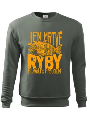 Jen mrtvé ryby plavou s proudem, oranžový potisk