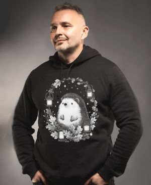 Ježek s lucernami, bílý potisk