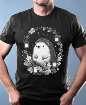 Ježek s lucernami, bílý potisk