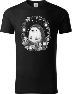 Ježek s lucernami, bílý potisk