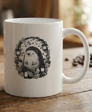 Ježek s lucernami, černý potisk