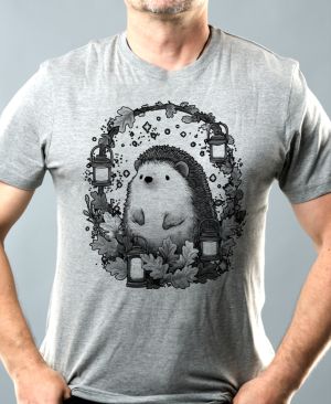 Ježek s lucernami, černý potisk