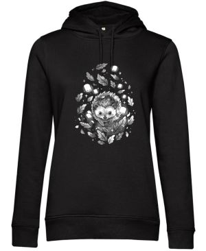 Ježek v listí, bílý potisk