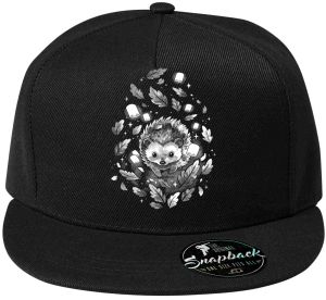 Ježek v listí, bílý potisk