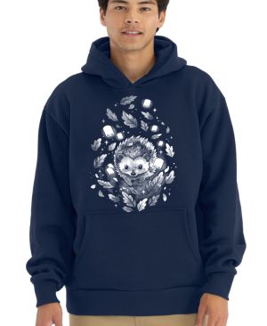 Ježek v listí, bílý potisk