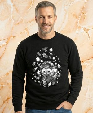 Ježek v listí, bílý potisk