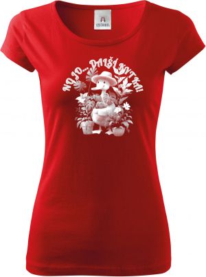 Kachní zahradník, bílý potisk